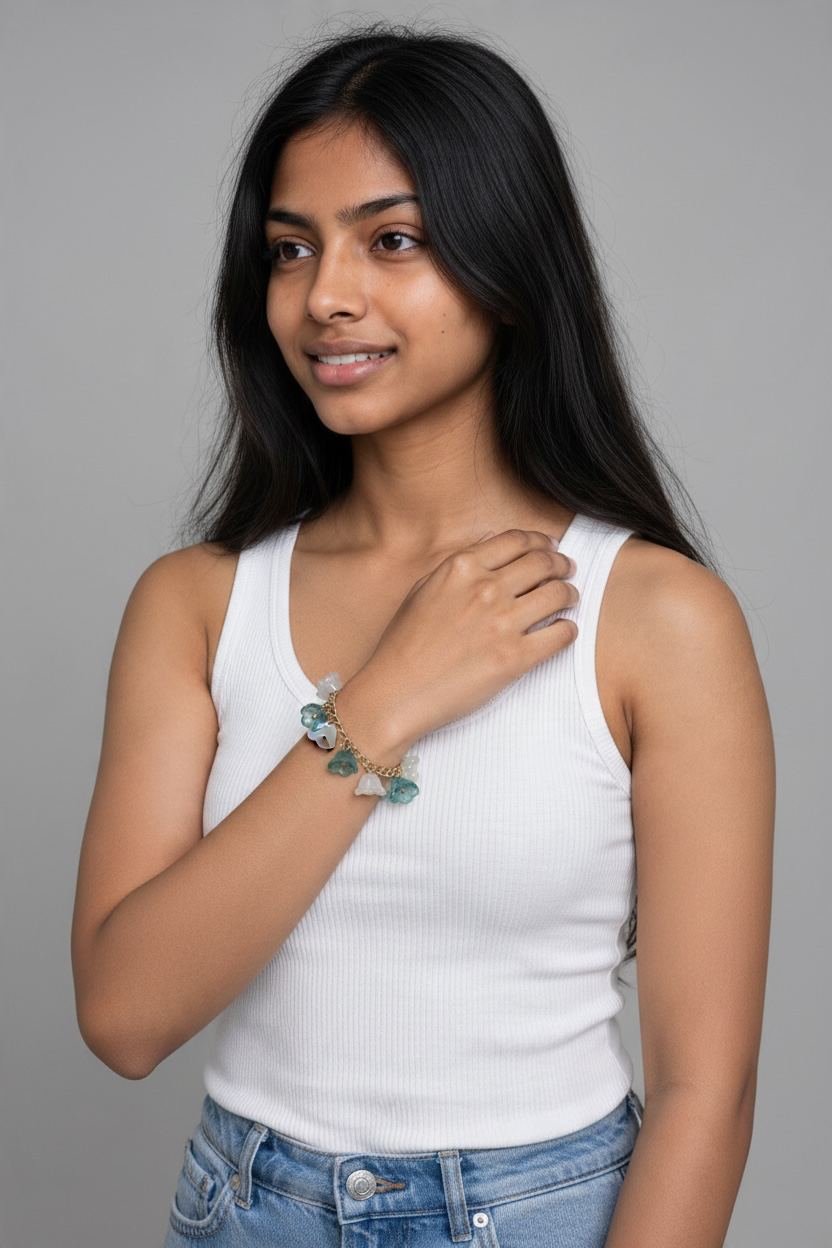 Floral Charm Bracelet